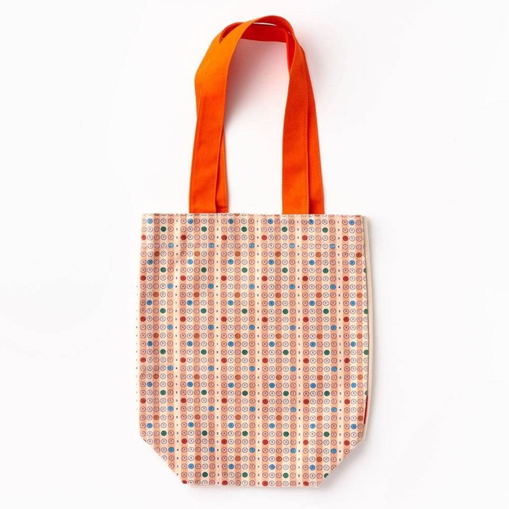 Paper Source Scantron Cotton Canvas Shoulder Tote Bag